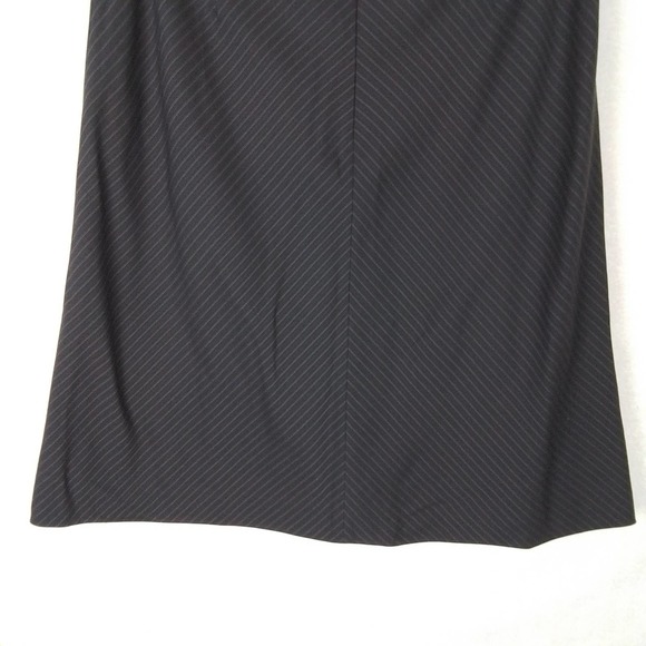 Ann Taylor Virgin Wool Lined Career Skirt Size 12 in Brown w/ Pinstripes - Picture 4 of 12